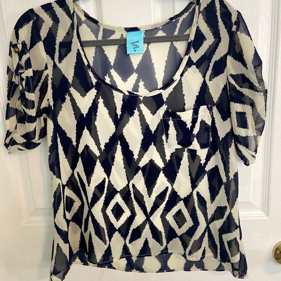 Printed chiffon top - Picture 2 of 2